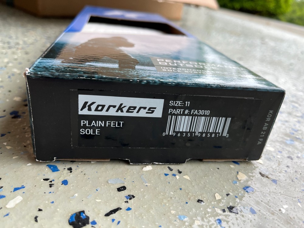 Korkers Plain Felt Sole - FA3010 - Size 11