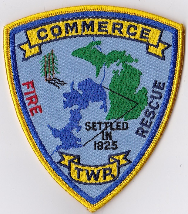 Commerce Fire Rescue TWP Firefighter Patch NEW!!