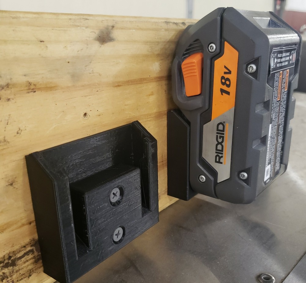 **2 Pack** Ridgid 18V Wall/Under Shelf Battery Holder Mount