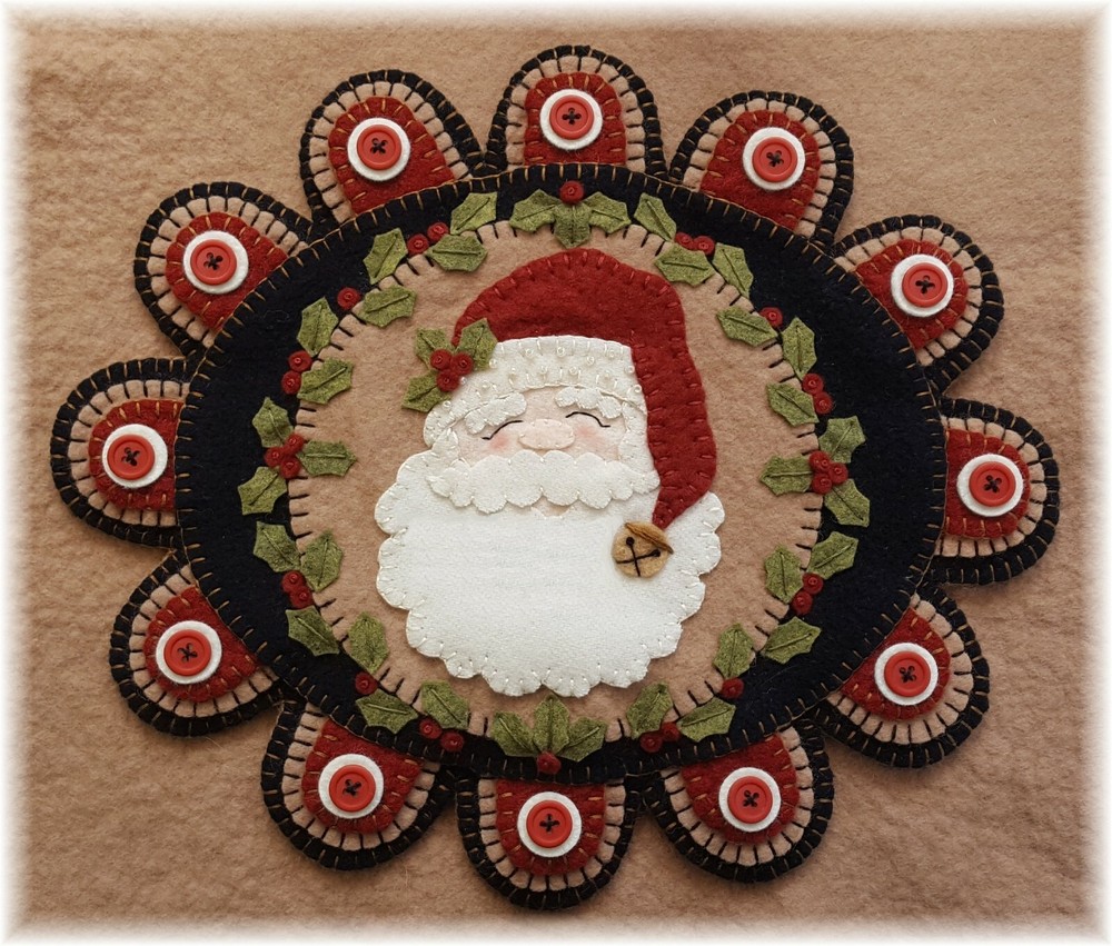 PATTERN!~*Dear Santa*~Christmas~Penny Rug/Table/Wall Mat~*PATTERN*~