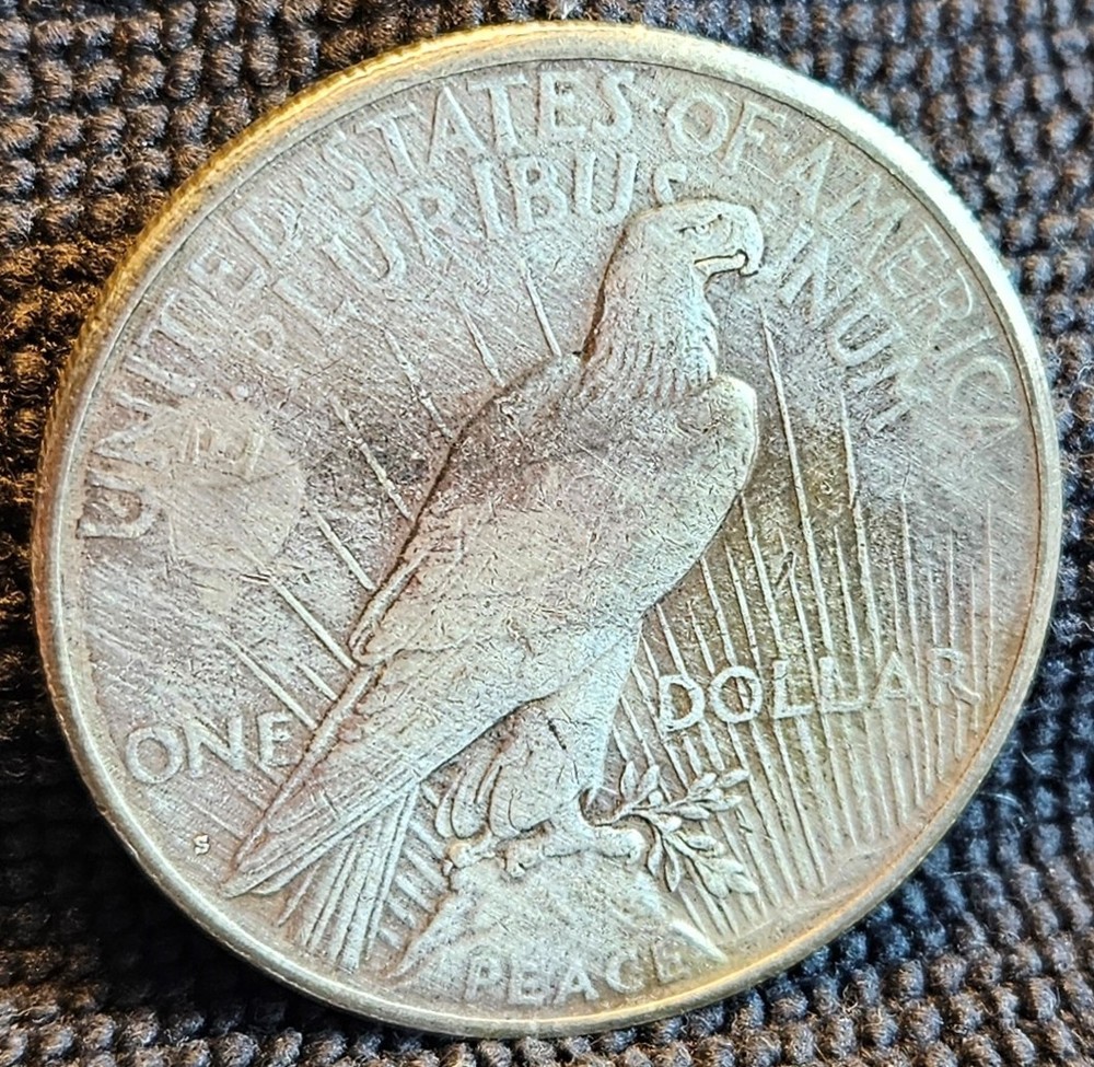 1925 S Peace Silver Dollar- Fineness .90- Cleaned