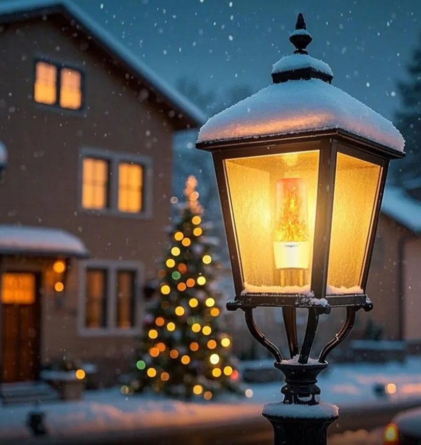 Flame Light Bulbs Warm Flickering Light Effect Of Real Fire E26 LED Bulb (2 Pcs)