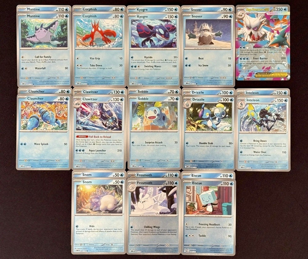 Pokemon Mega Evolution 100% Complete Base Master Set, 262 Cards, C/UC/Holo/RH/EX
