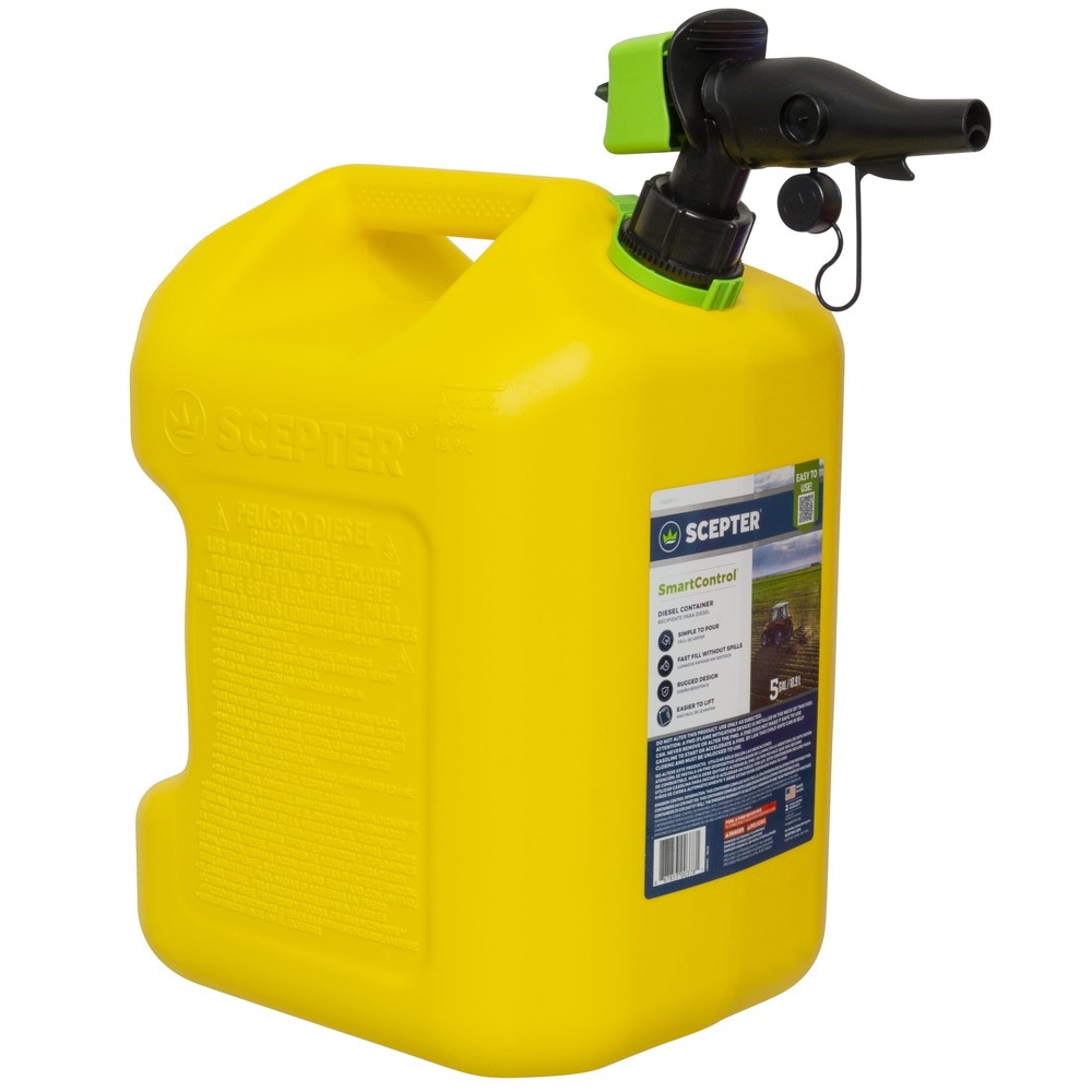 Scepter 5 Gallon SmartControl Dual Handle Diesel Fuel Container, FSCD571