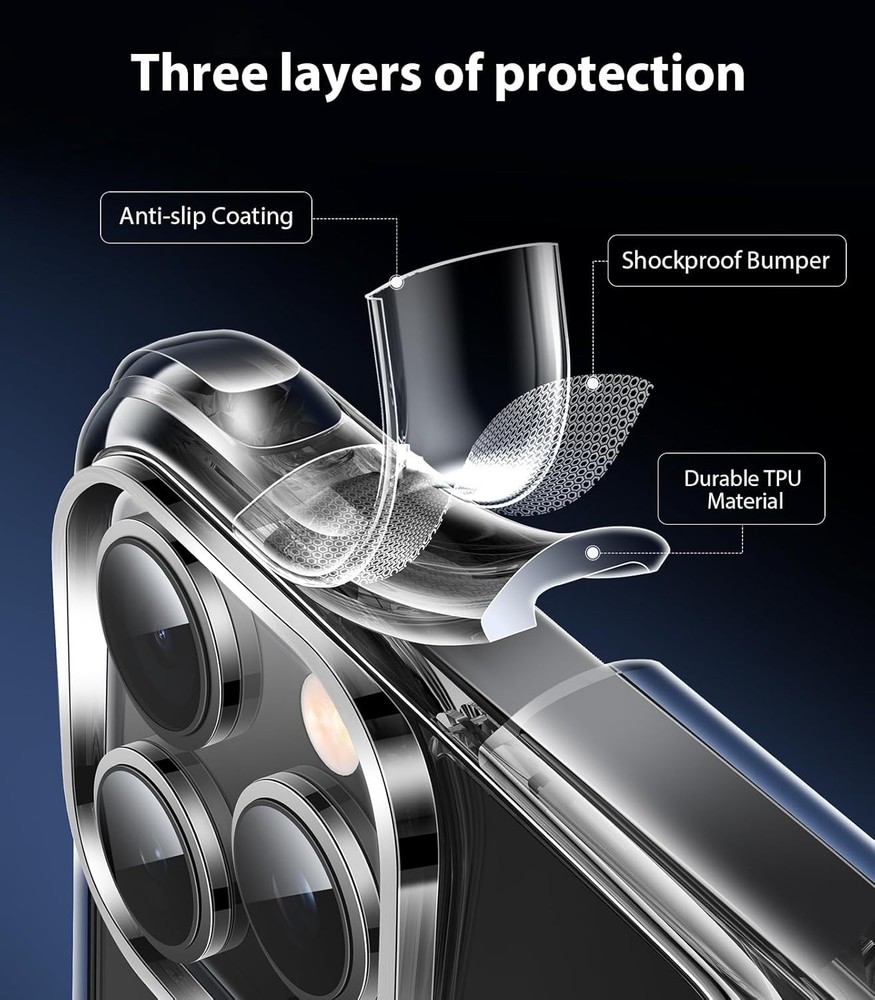 Mkeke for iPhone 16 Pro Max Case 16 6.9, 1-Clear