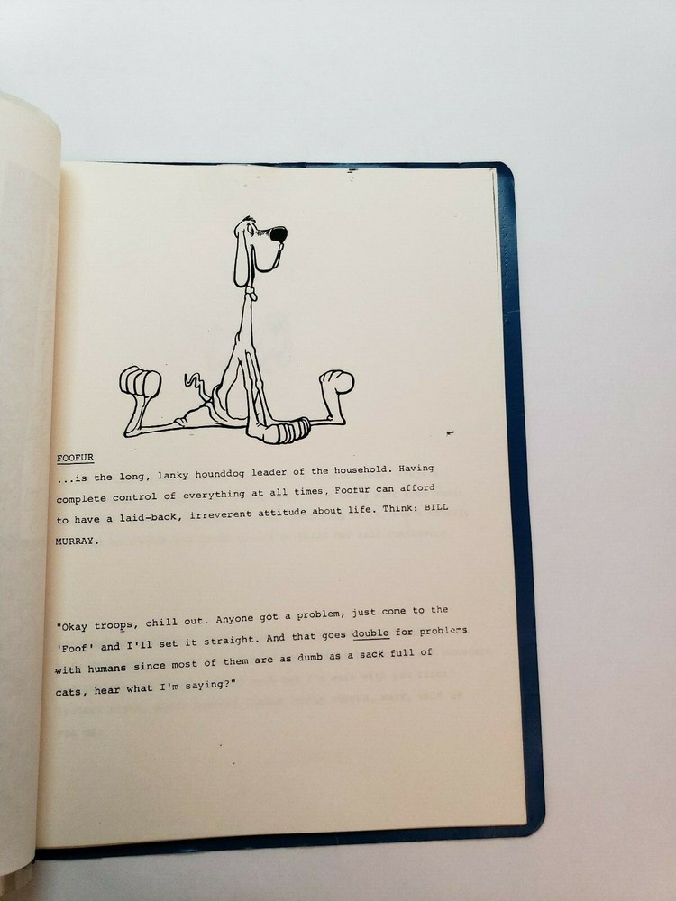 FOOFUR / 1986 TV Series SIZE-COMPARISON PACKET script: Harvey, Dolly & Burt