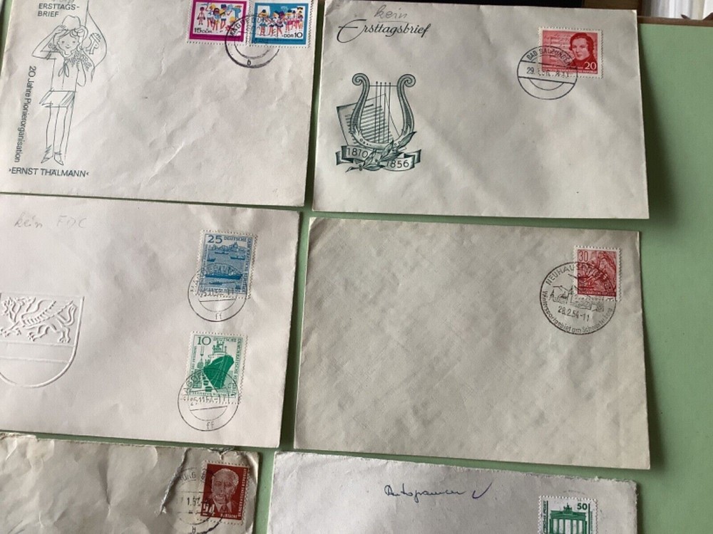 German Democratic Republic 12 postal stamps covers Ref A1652
