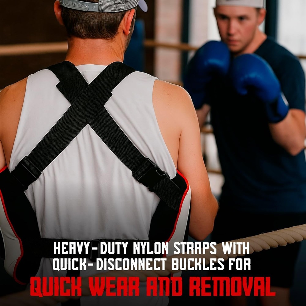 Heavy Hitter Boxing Body Protector PBP Black/White