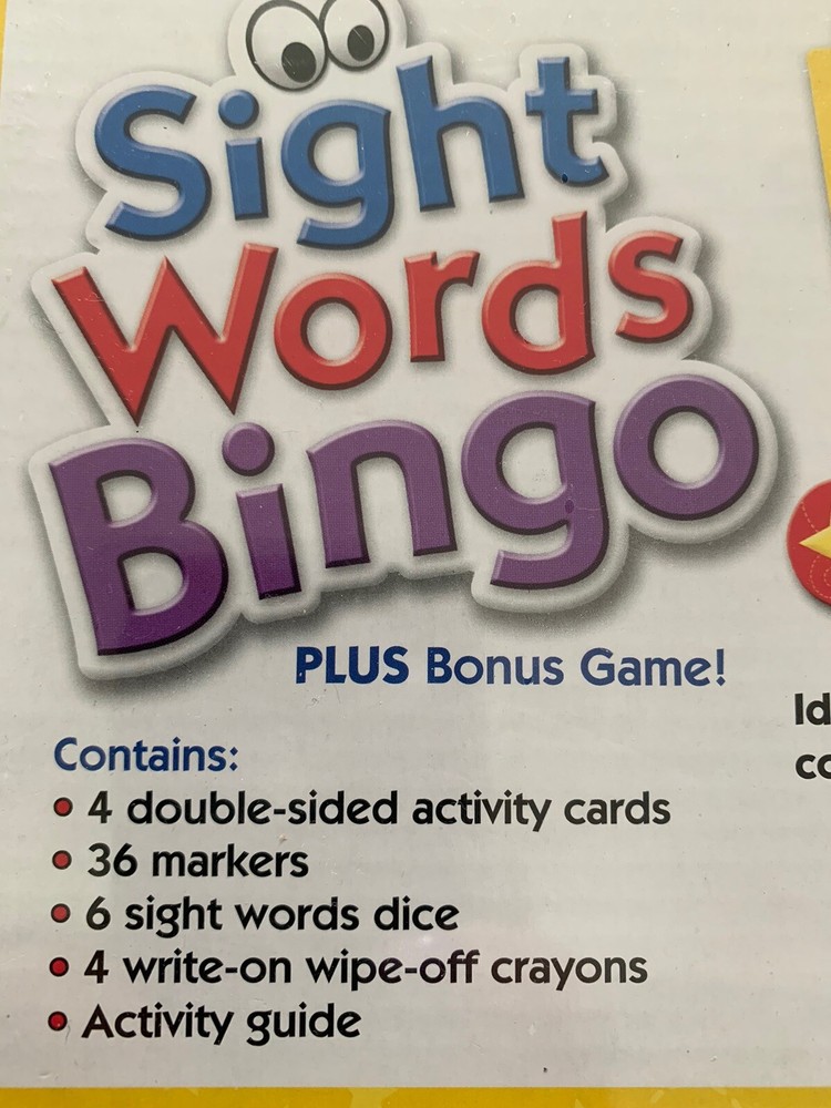 SIGHT WORDS BINGO learning Resourse , Educational Game, Homeschool, Teaching NEW