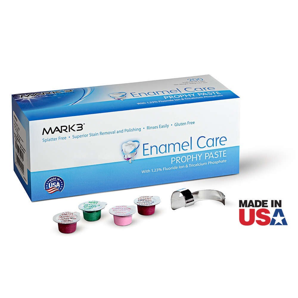 Enamel Care Prophy Paste, 200/Pack, Coarse Bubble Gum, 2 Boxes, Mark3, 100-1561