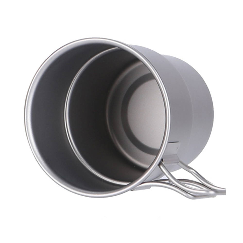 Stackable Coffee Mugs Titanium Camping Cups 300ml Foldable Handle Outdoor Y ZPKI
