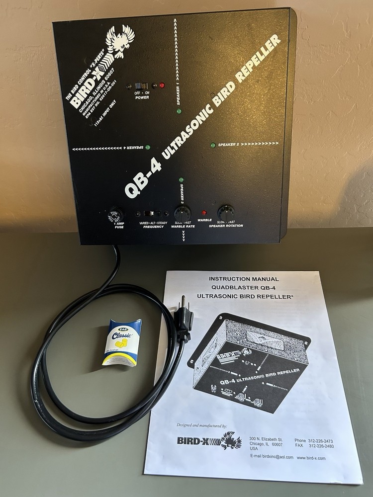 Bird-X QB-4 Ultrasonic Bird Repeller