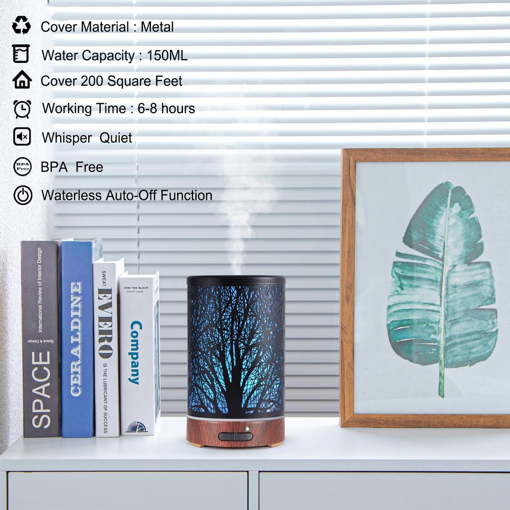Essential Oils Diffuser for Home,150ML Aromatherapy Diffuser,Birthday 14-tree