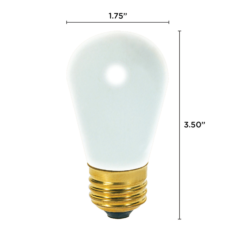 FROSTED CERAMIC Patio String Light Sign Bulb 120V 11W S14 Medium E26 Base 11S14