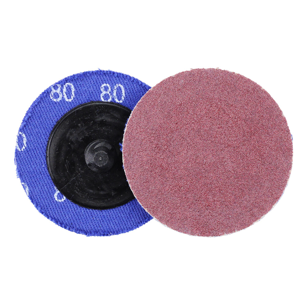200 Pack - 2" 80 Grit A/O Quick Change Sanding Disc Black Hawk, Type R Roloc