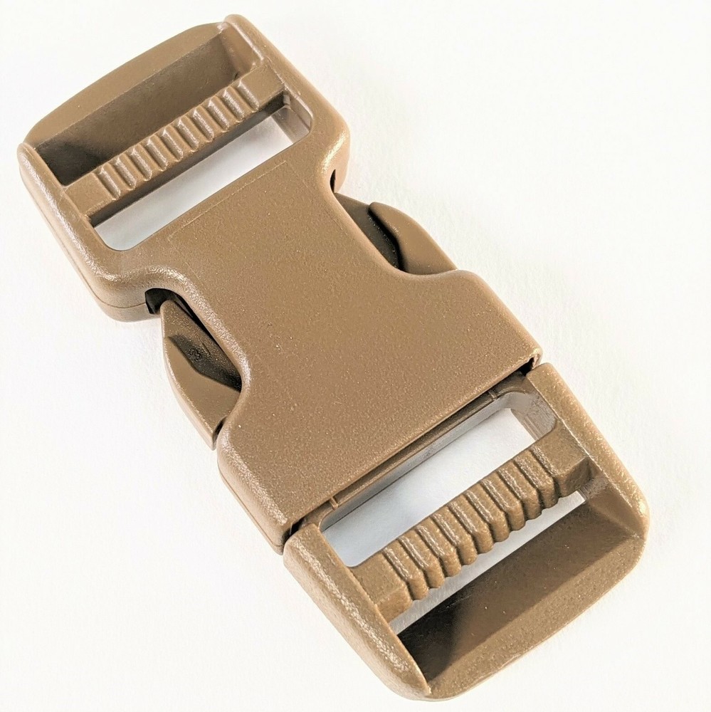 (5 Pack) 1” inch(25mm) Quick Side Release Buckle - Dual-Side Adjust - USA Made 