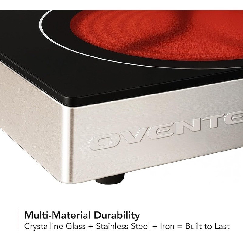 Electric Infrared Portable Burner Compact Cooktop Quick Efficient Heating