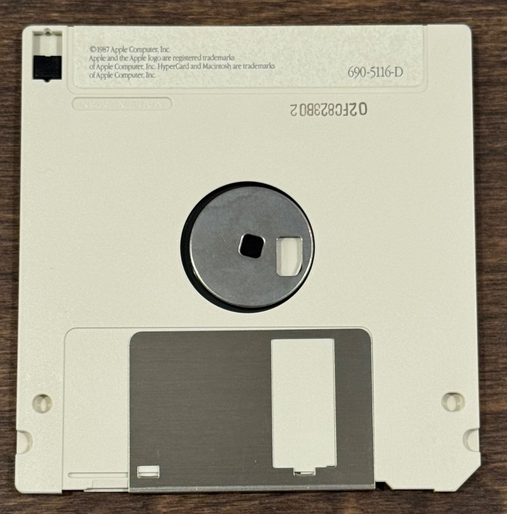 (3) Macintosh Apple HyperCard Disks Vintage Software 1987