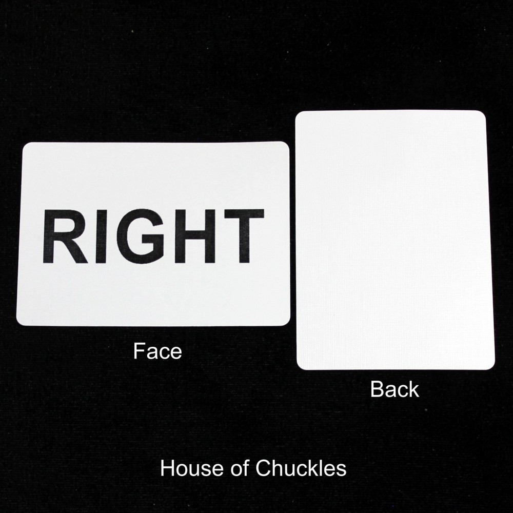 Right, Bicycle Printed Gaff Card, Blank