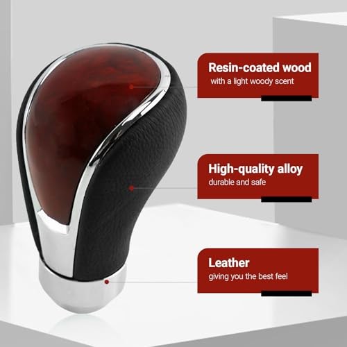 Universal Shift Knob Leather Car Gear Stick Shifting Knobs Compatible with