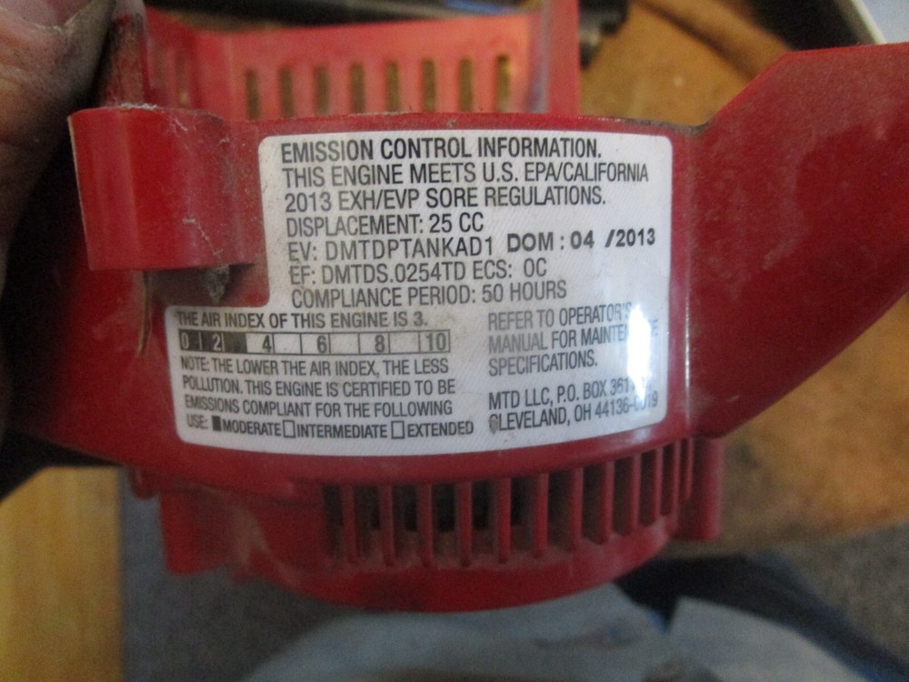 MTD murray M2510 trimmer engine blower housing recoil