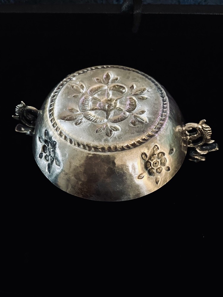 Serving Floral Bird Design German 800 Silver