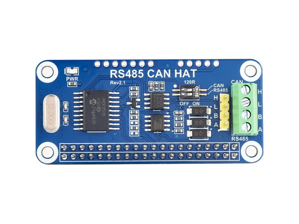 Waveshare 3.3V RS485 CAN HAT for Raspberry Pi Allows Stable Long-Distance