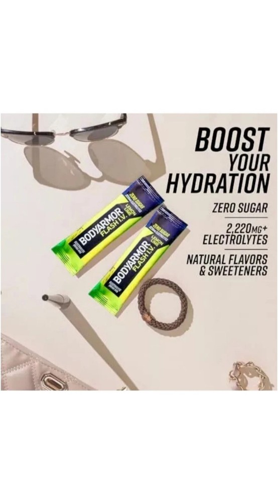 Flash IV Electrolyte Packets, Lemon Lime - Zero Sugar Drink Mix, Single Serve...