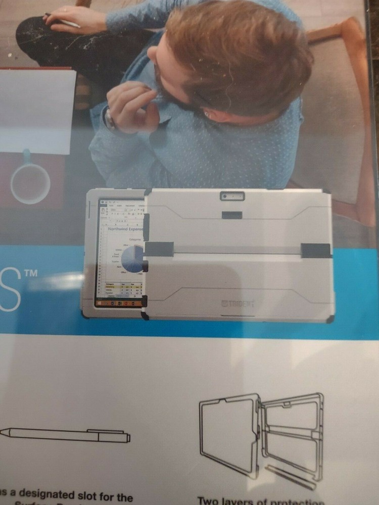 Trident Cyclops Series Case for Microsoft Surface 3 - Retail Packaging - White