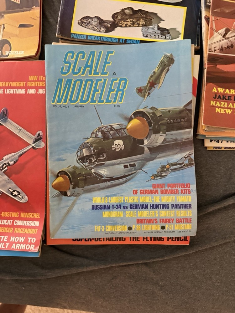 Scale modeler,First issue,First 7 Year complete set 1966-72,vol 1,no 3 missing
