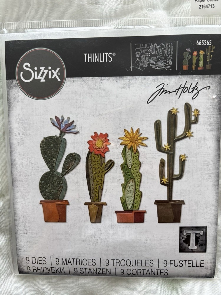Sizzix Thinlits FUNKY CACTUS Thin Metal Die Set Holtz 665365 Brand New