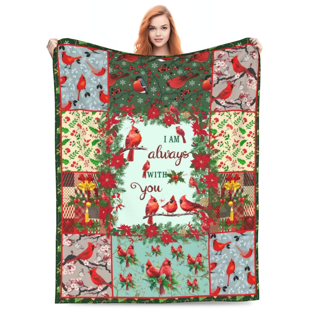 Cardinal Lightweight Microfiber Plush Throw Blanket Air Conditioner for Couch...