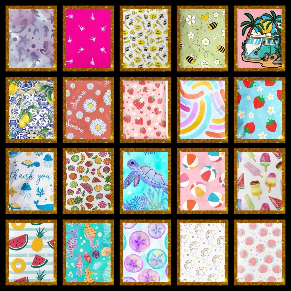 Poly Mailers Summer Assortment 10x13