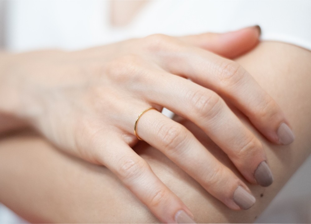 Thin Gold Ring, Gold Filled Ring, Gold Ring, Gold Stack Ring, Thumb Ring, Midi