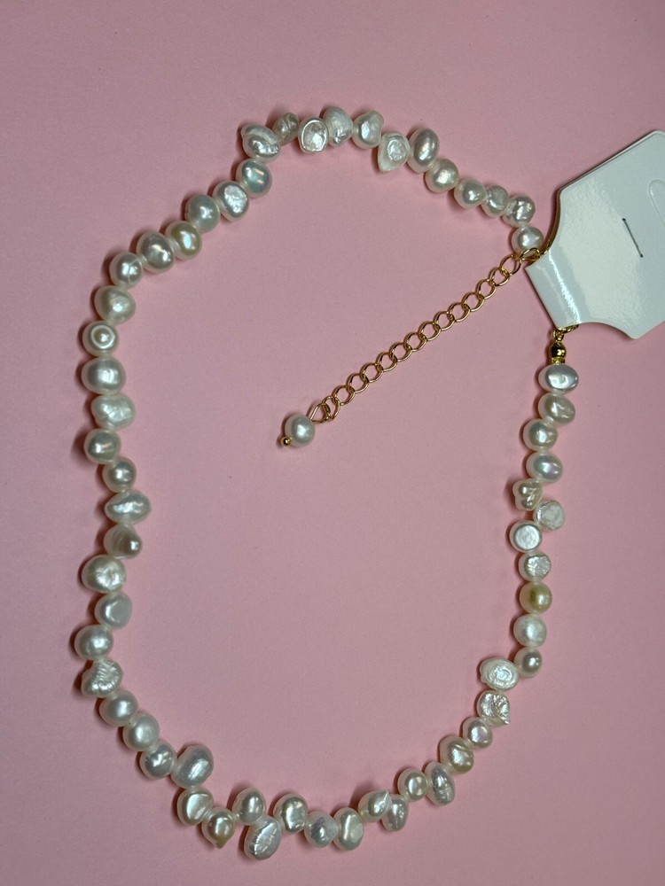 Natural Pearl Link Necklace