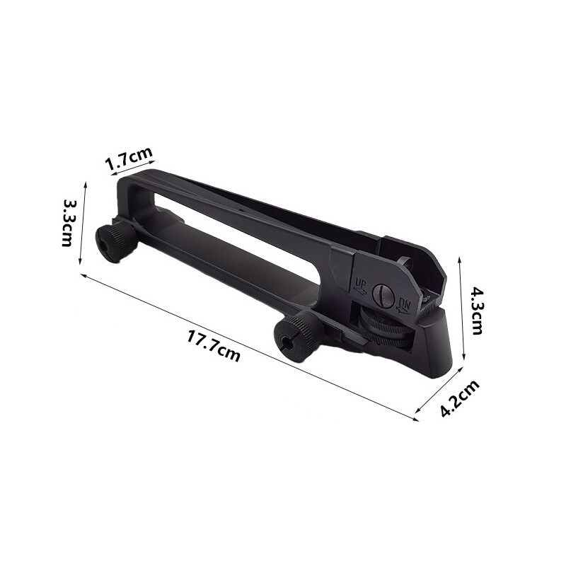 Carry Handle Mount with Adjustable Rear Flip-Up Sight & QD Mount rail
