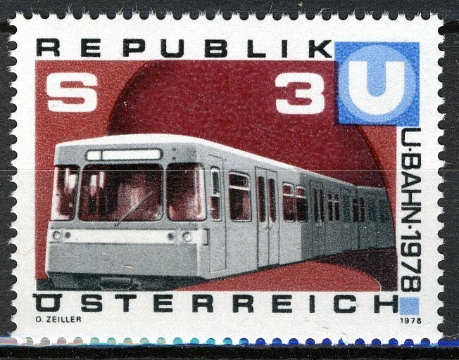 Austria 1978, Subway train VF MNH, Mi 1567