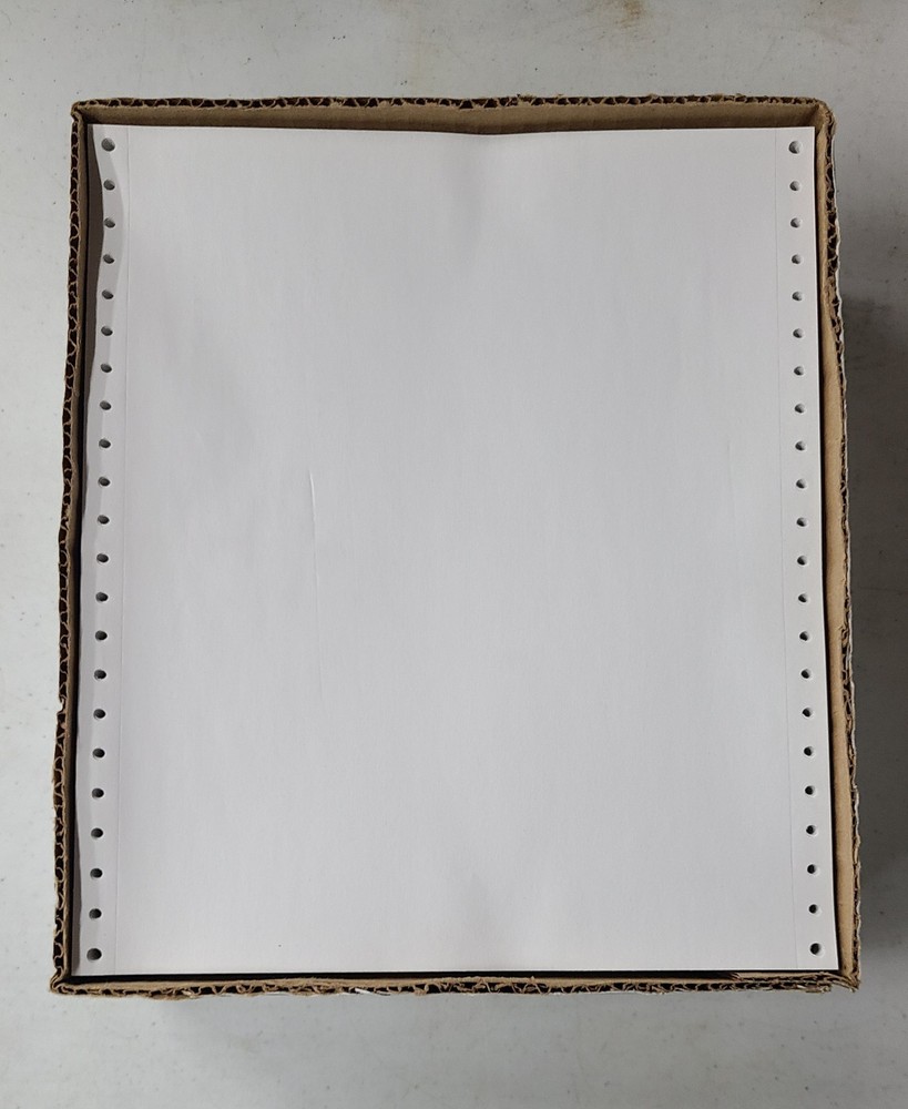 Approximately 2000 Sheets (Two 1000 sheet Boxes) Dot Matrix Printer Paper