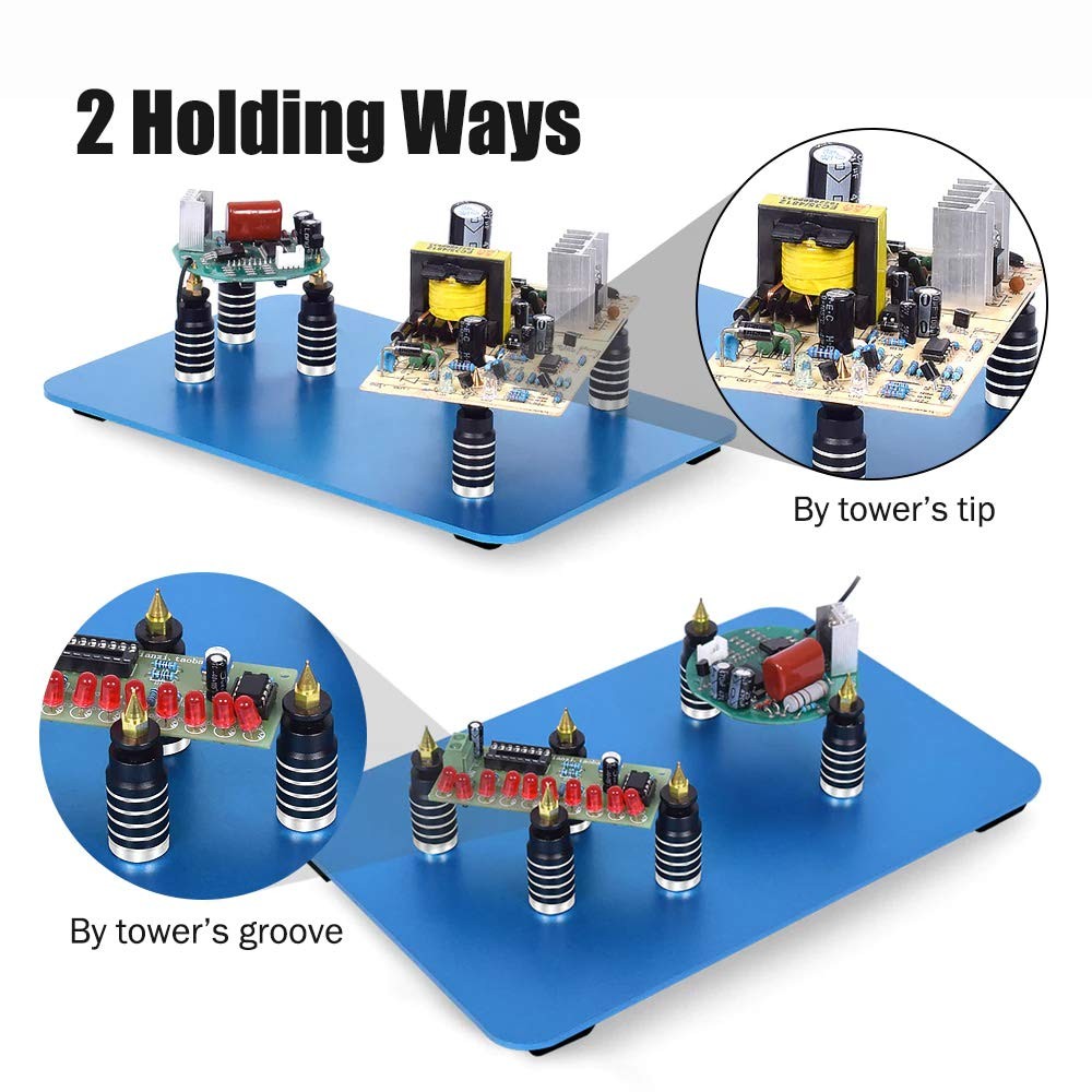 Soldering Helping Hands 6Pcs PCB Circuit Board Holder ESD Blue