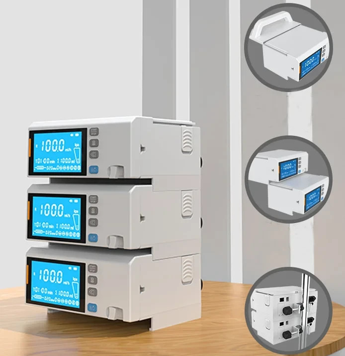 4.3 inch Infusion Pump Multiple Infusion modesTouch Screen Stackable type IV