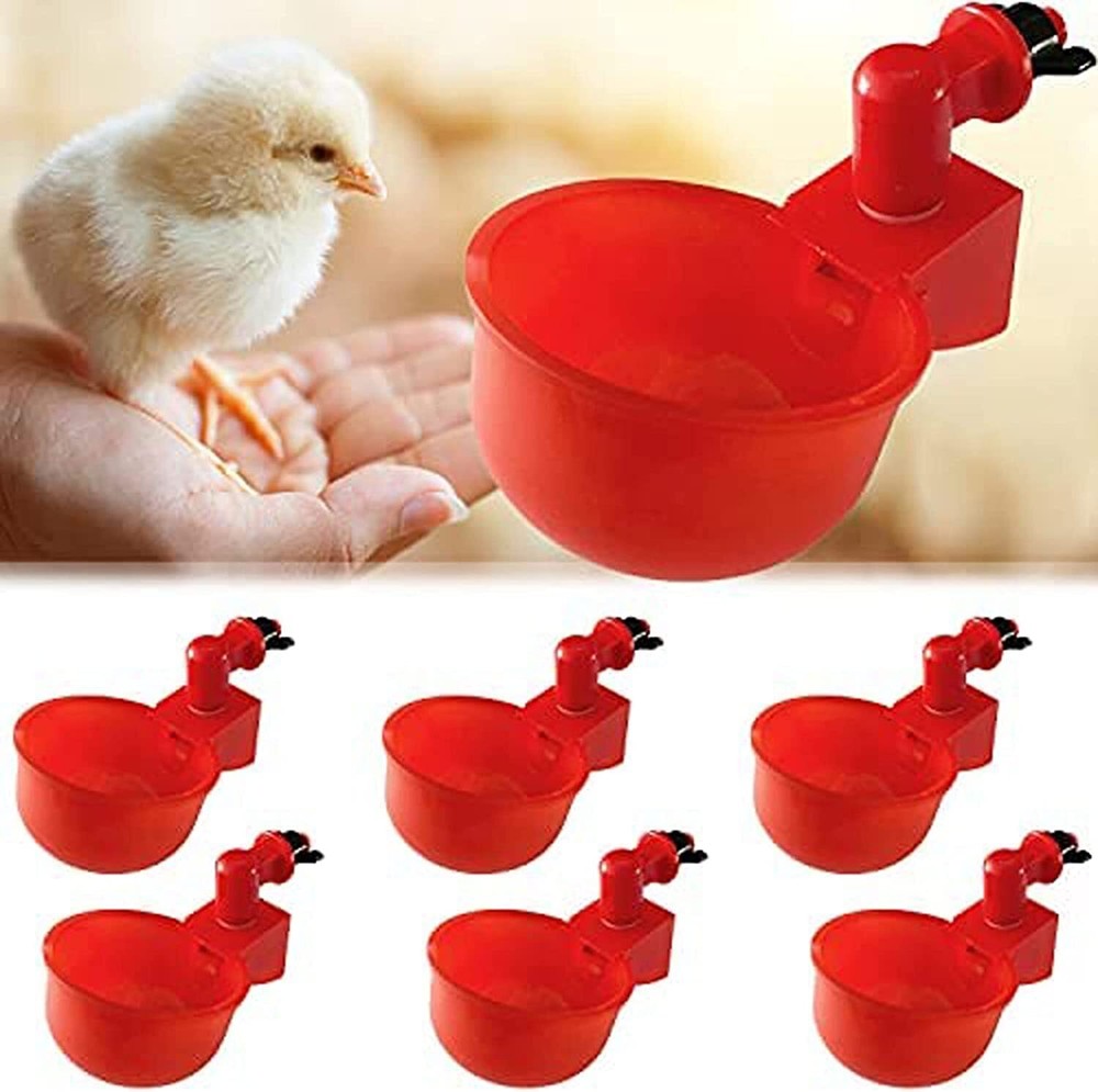 8Pcs Automatic Water Cups Poultry Drinker Waterer Chicken Ducks Quail Drinking