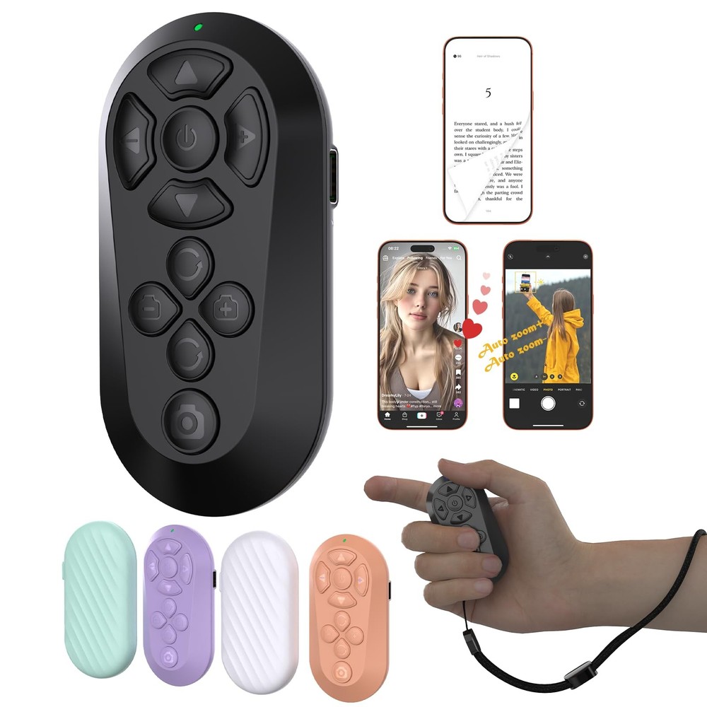 Wireless Remote Controller for iOS/Android Bluetooth Remote Control for TikTo...