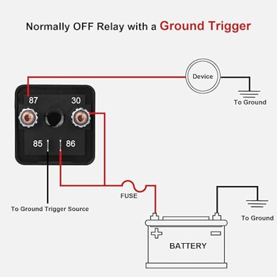 12V 200A 4 Pin SPST Continuous Duty Car Battery Control Relay
