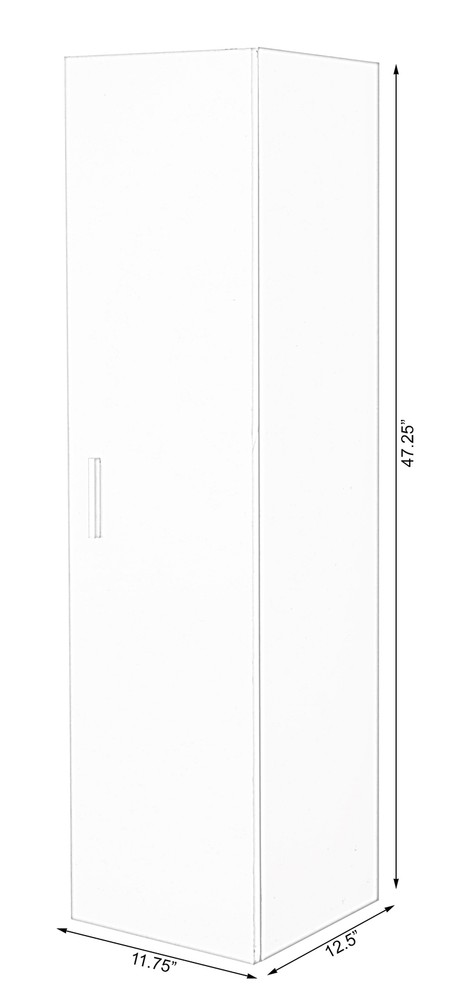 New Basicwise Modern Long Bathroom Wall Mounted Cabinet, White