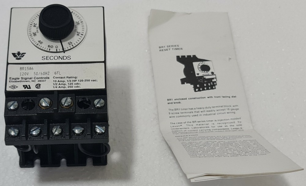EAGLE SIGNAL CONTROLS BR15A6 RESET TIMER 120V 50/60 Hz