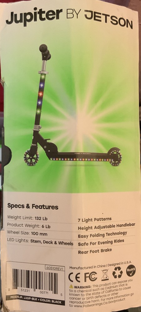 🔹 Jetson Jupiter Light Up Folding Kick Scooter - NEW
