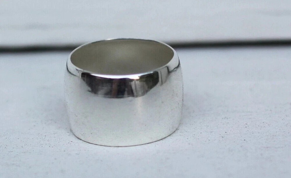 Solid 925 Sterling Silver Wide Band Ring Statement Ring Handmade Ring All Size