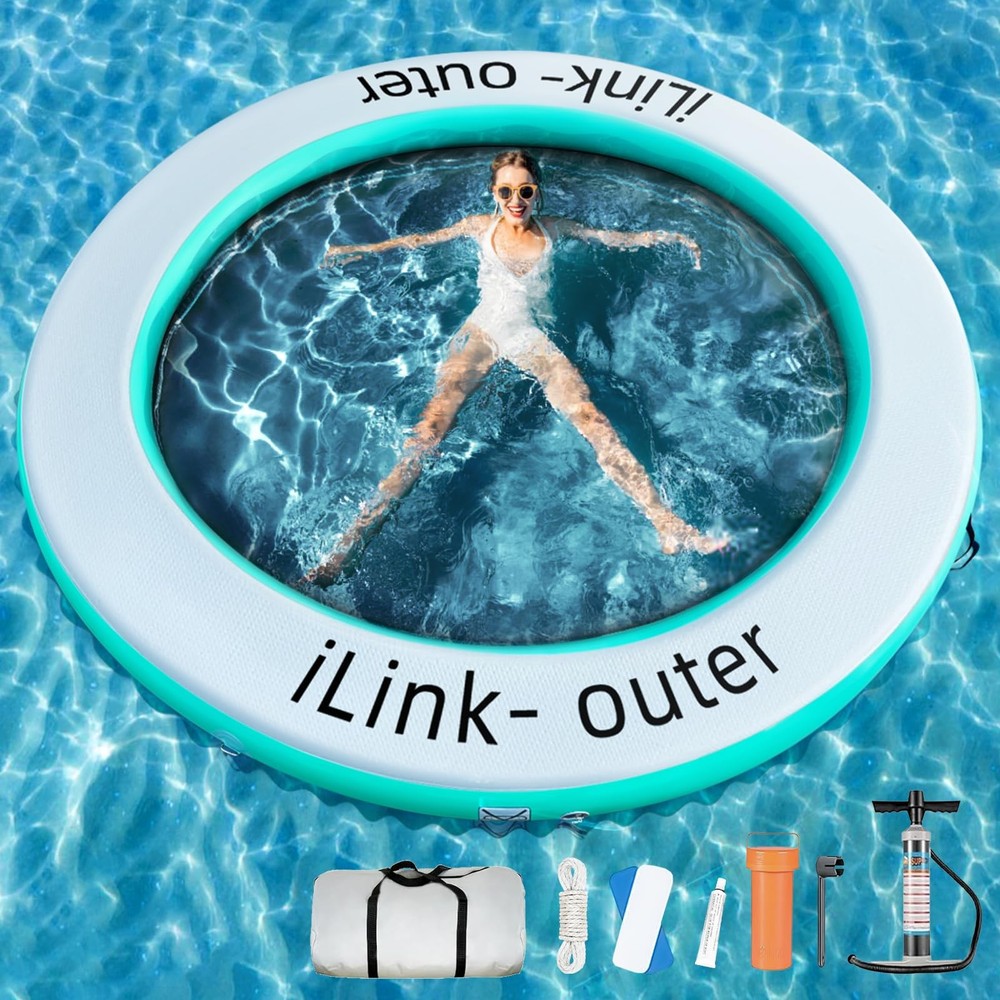 Round Floating Ring,Inflatable Floating Water Hammock,Round Floating Ring for...