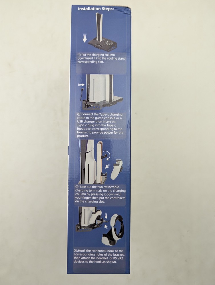 iPlay PS5 Multi-functional Wall Mounted Cooling Bracket Charging Station