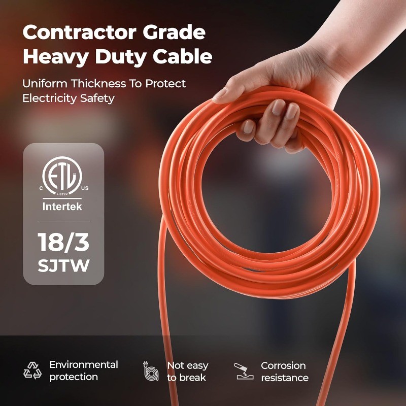 Construction String Lights:100w ETL Certified Industrial LED String Work Lights